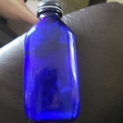 Vintage Phillips Milk Of Magnesia Bottle, Vintage Cobalt Blue Bottle, Glass