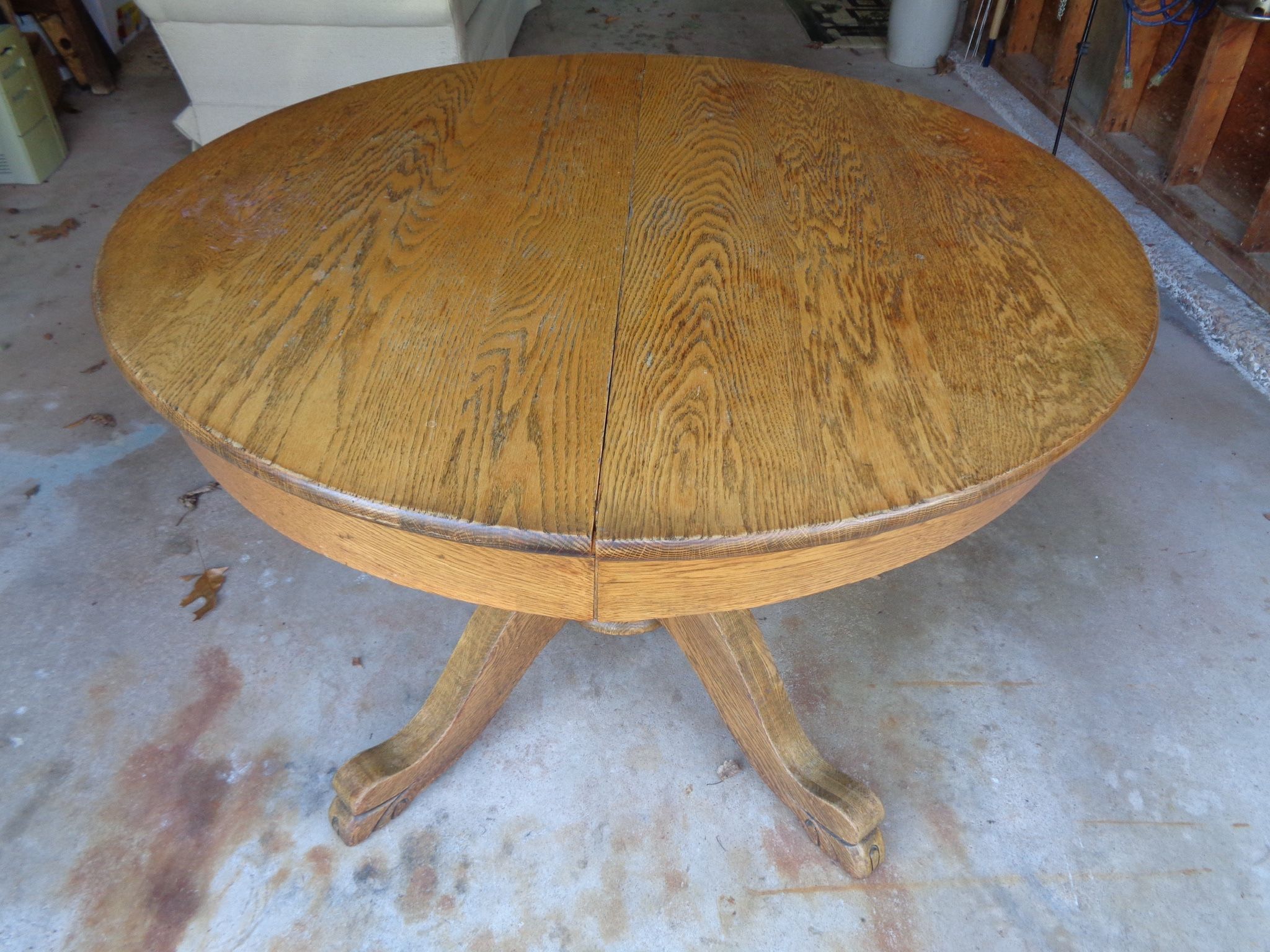 Round Antique Oak Table