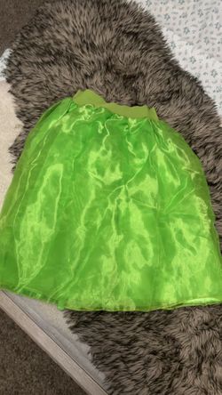 Neon Green Sheer Organza Midi Skirt