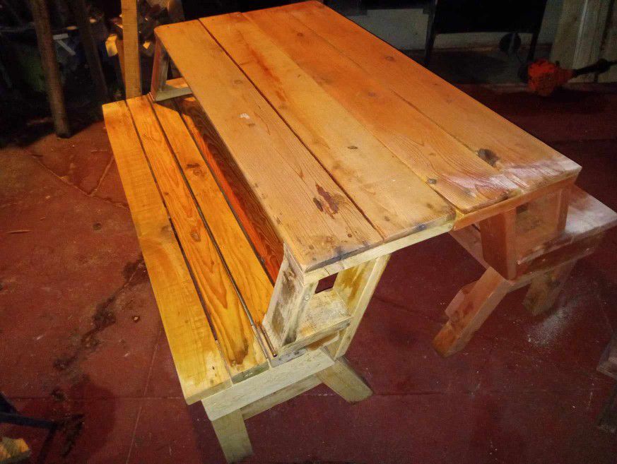 Folding Bench To Picnic Table 