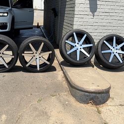 Ravetti 6-Spoke Wheels with Tires