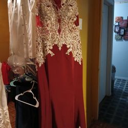 Size 12 Beautiul Red Dress As Shown  For Any Occassion 125 Or Best Offer  Op6052 X, d R sssfzz6 T