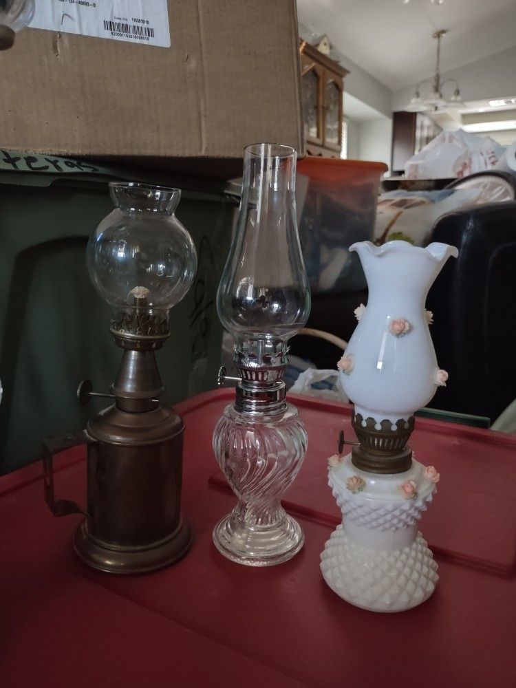 Vintage Antique Oil Lamps
