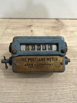 Antique Portland Meter Adde & Co Lumber Lineal Foot Measuring Tool 1908