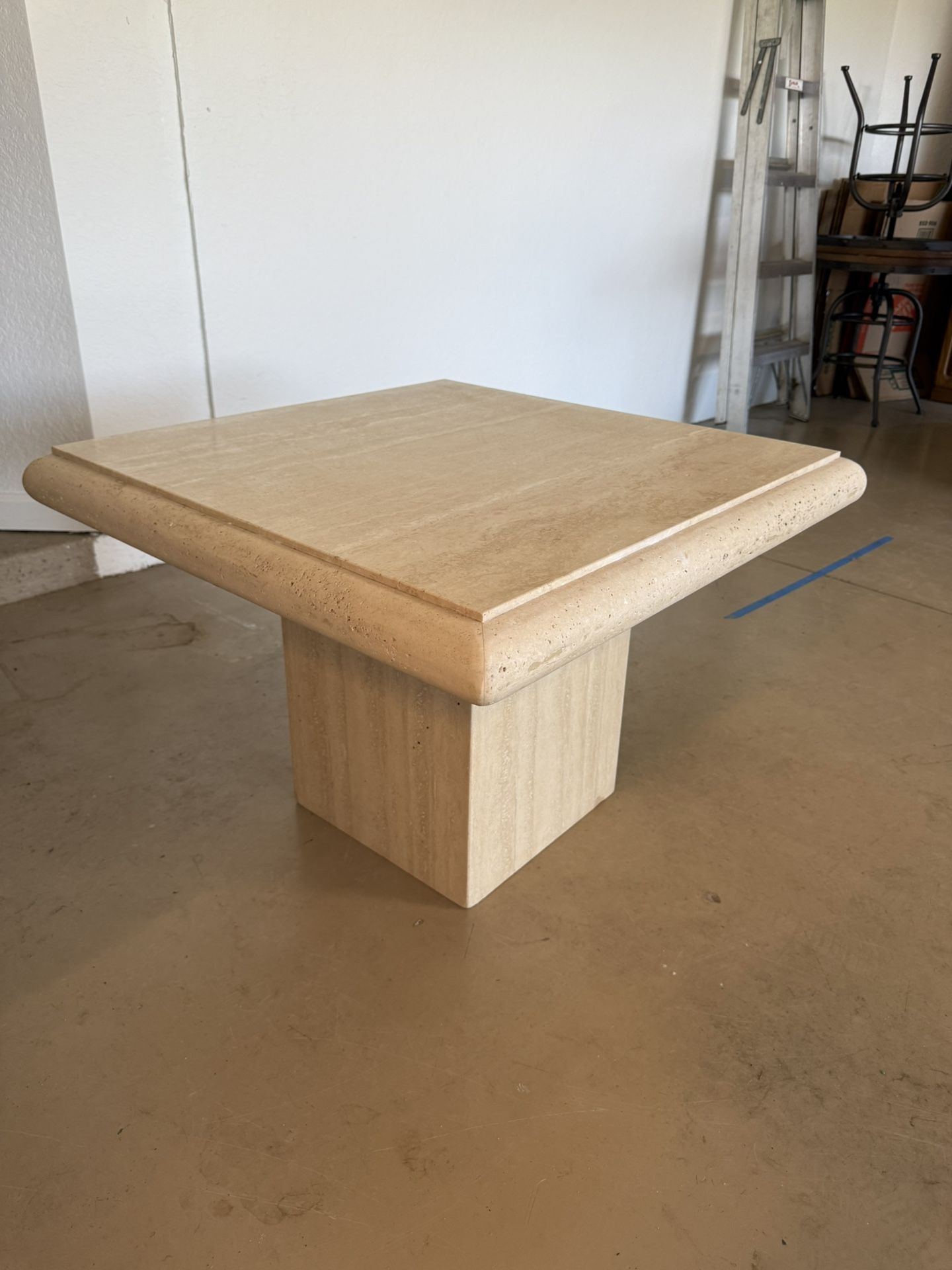 Italian Travertine End Table