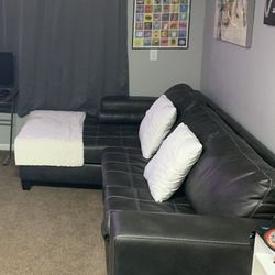 Faux Leather Couch