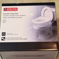 Delta White Elevated Toilet Seat DF570 