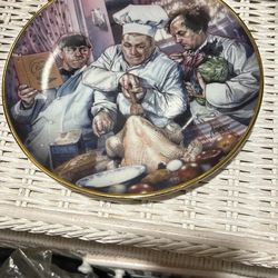 Franklin Mint Limited Edition Plate The Three Stooges The Cooking Lesson 1994