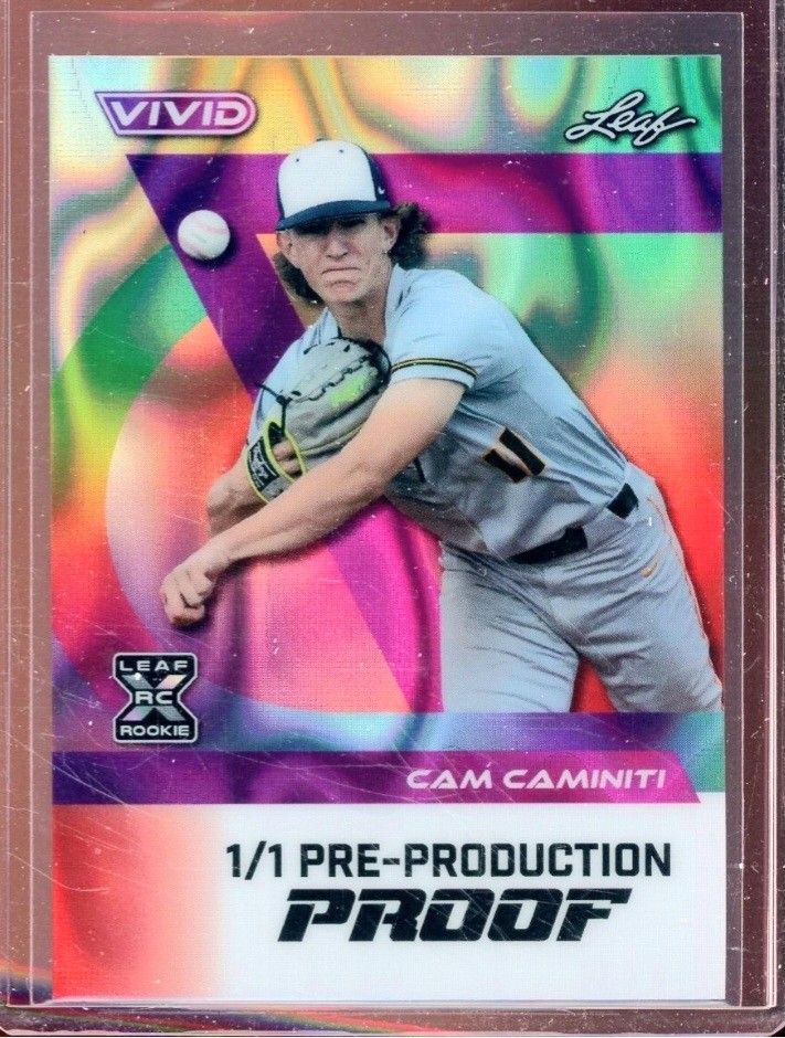 Really Nice Pair And Rare Cam Caminiti Leaf Metal Vivid Proof 1/1 Rookie Cards... Mint.!!!