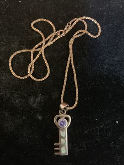 Rose gold over silver necklace