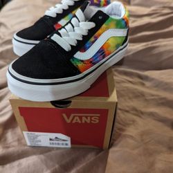 Size 10.5 Kids Vans Tie Dye Shoe