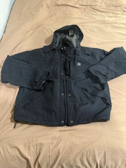 Carhartt Men's Black and Gray Puffer Jacket