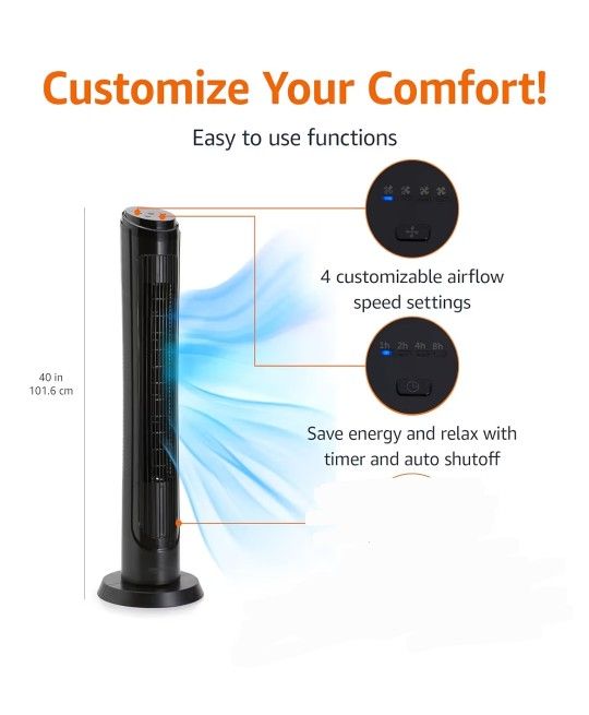 Omnibreeze Tower Fan 4 SPEEDS 