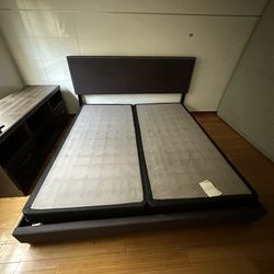 King Size Bed Frame w/ Box Spring 