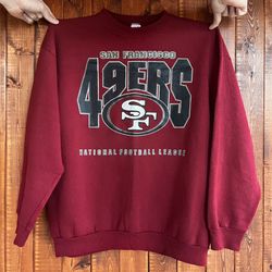 Vintage Logo 7 San Francisco 49ers Maroon Sweatshirt