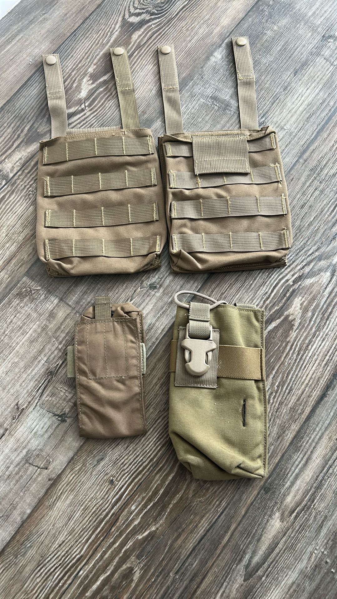 Various Pouches, Rifle Sling, And Pistol Holster