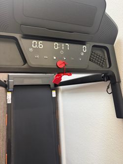 Black Treadmill with LED Display Console