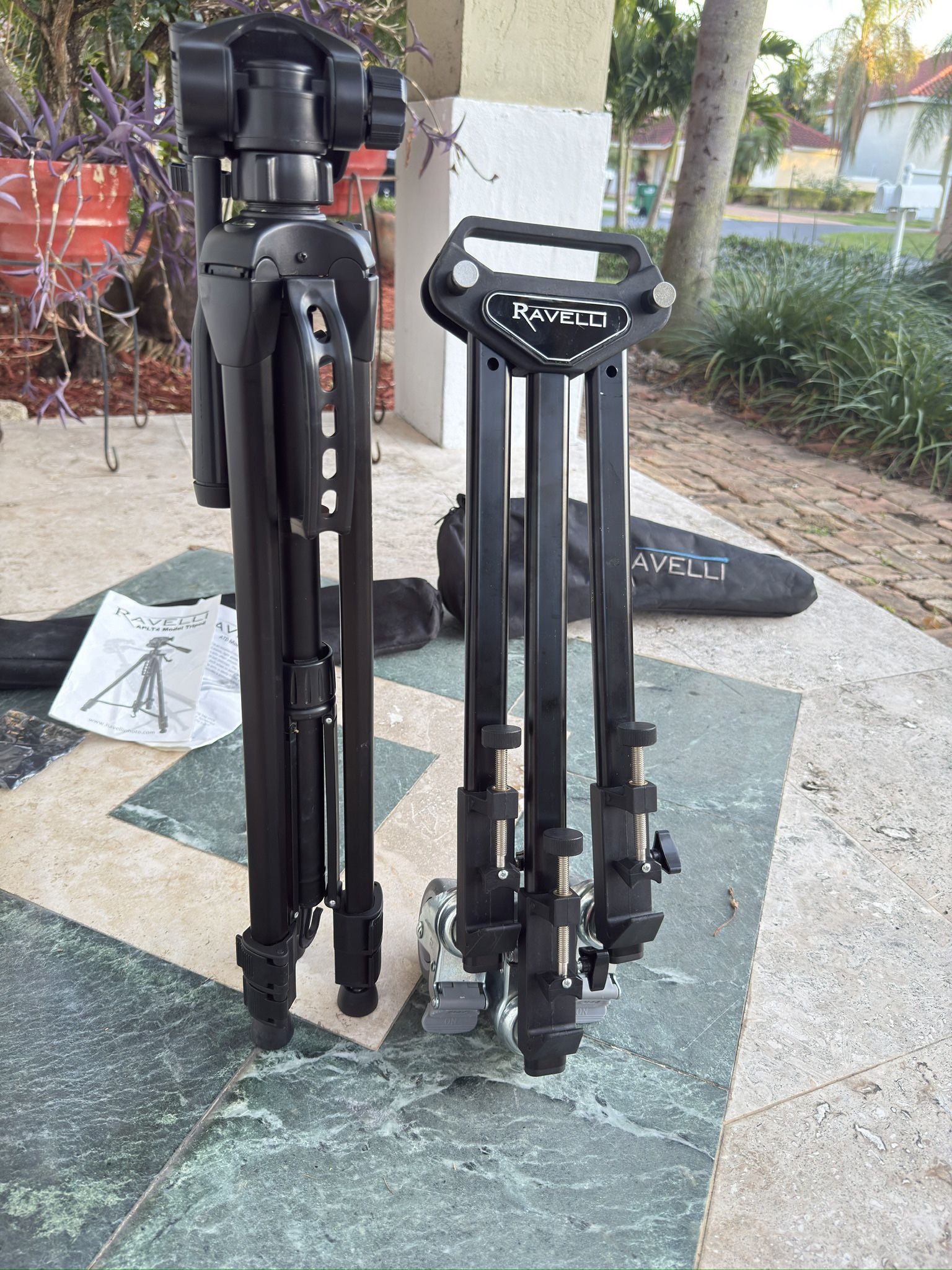 Photo Tripod Dolly + Ravelli APLT4 Tripod Combo Ravelo Tripod ATD Heavy Duty Professional