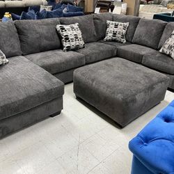 Big Dark Gray Sectional / couch /Living room set