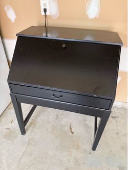 Desk with drawer, black