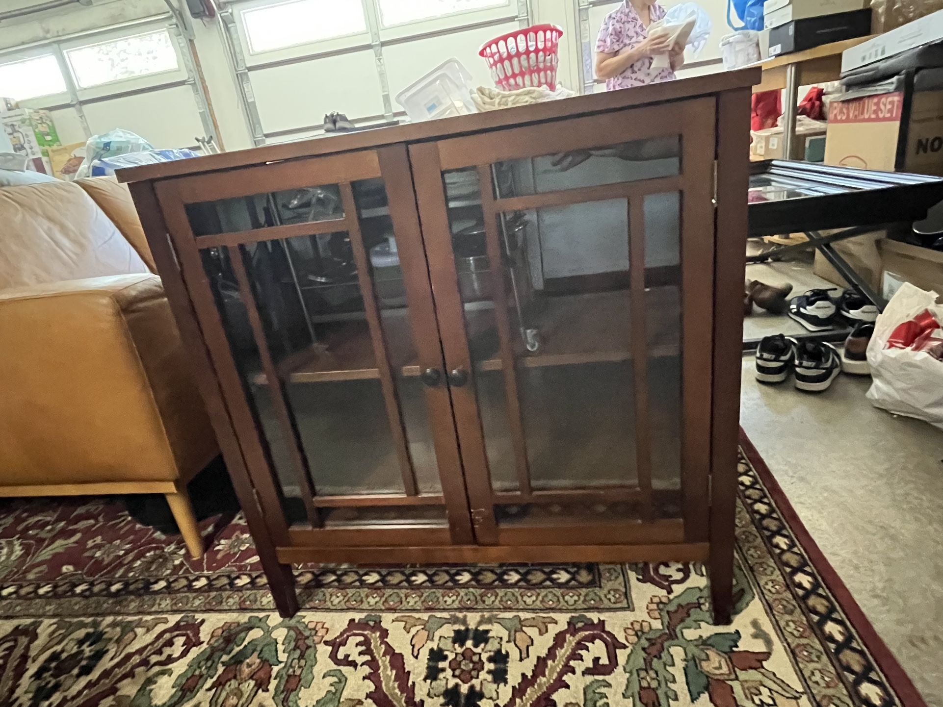 Wooden Glass Door Cabinet