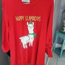  Christmas Women's 3/4 Sleeve Blouse  Size L