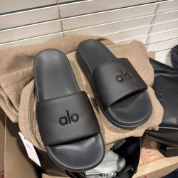 Alo Slides Men Size 10 Black