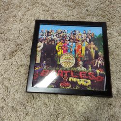 Beatles Record, Framed. Sgt. Peppers Lonely Heart Club
