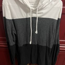 Aeropostale Hoodie Grey Black And White Medium 