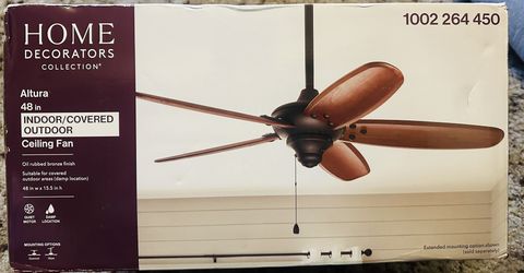 Home Decorators Altura 48" Indoor/Outdoor Oil-Rubbed Bronze Ceiling Fan 51748