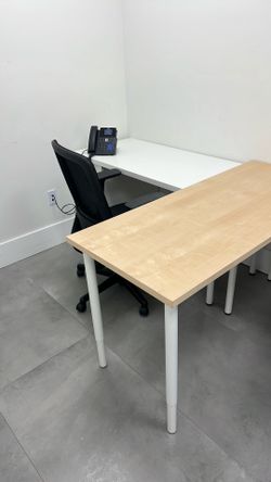 Office desks and chairs