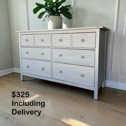 Gray Wooden 8-Drawer Dresser – 63” Wide – $325 Delivered