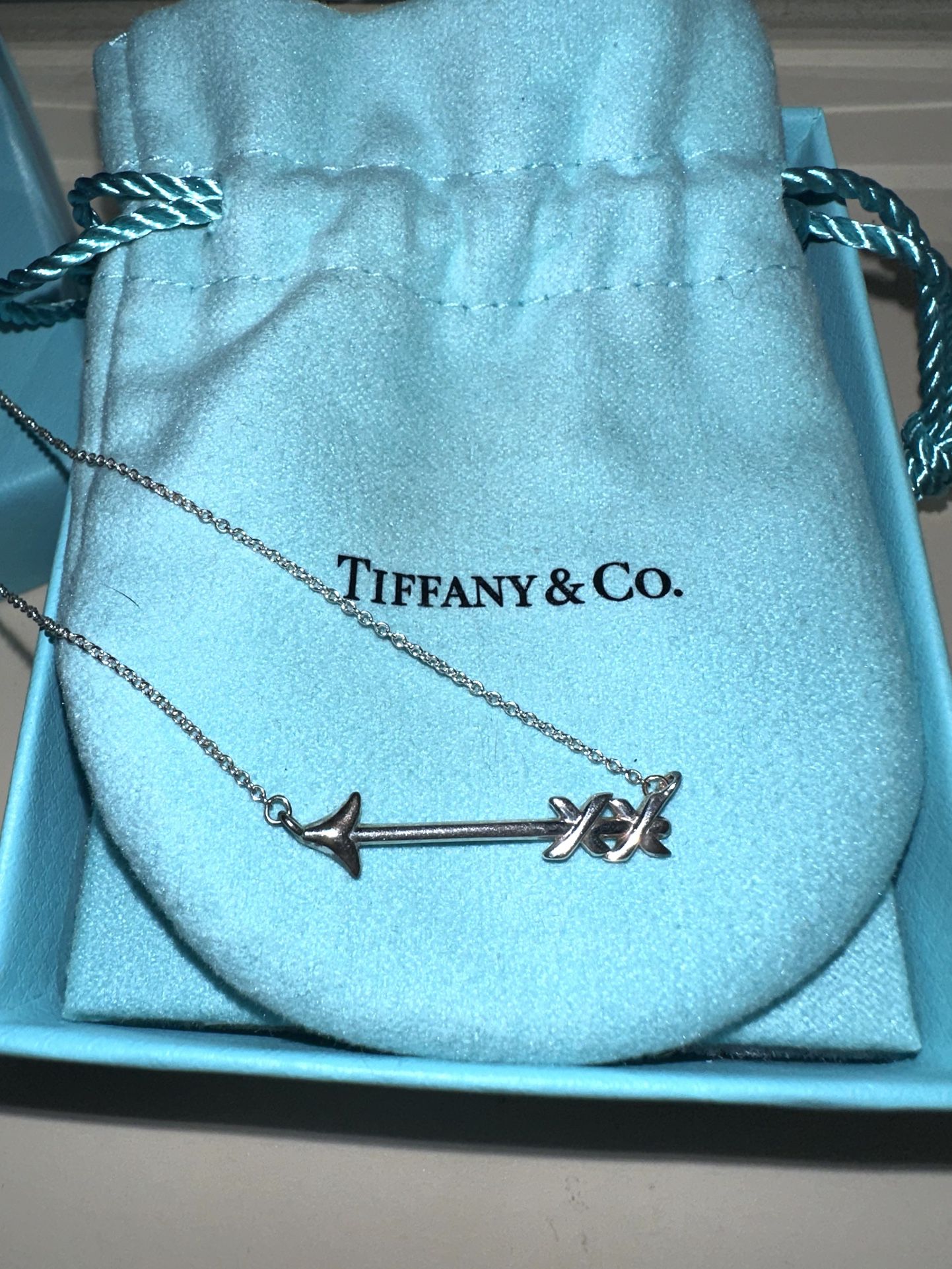 Tiffany & Co. Paloma Picasso Sterling Silver Arrow Necklace