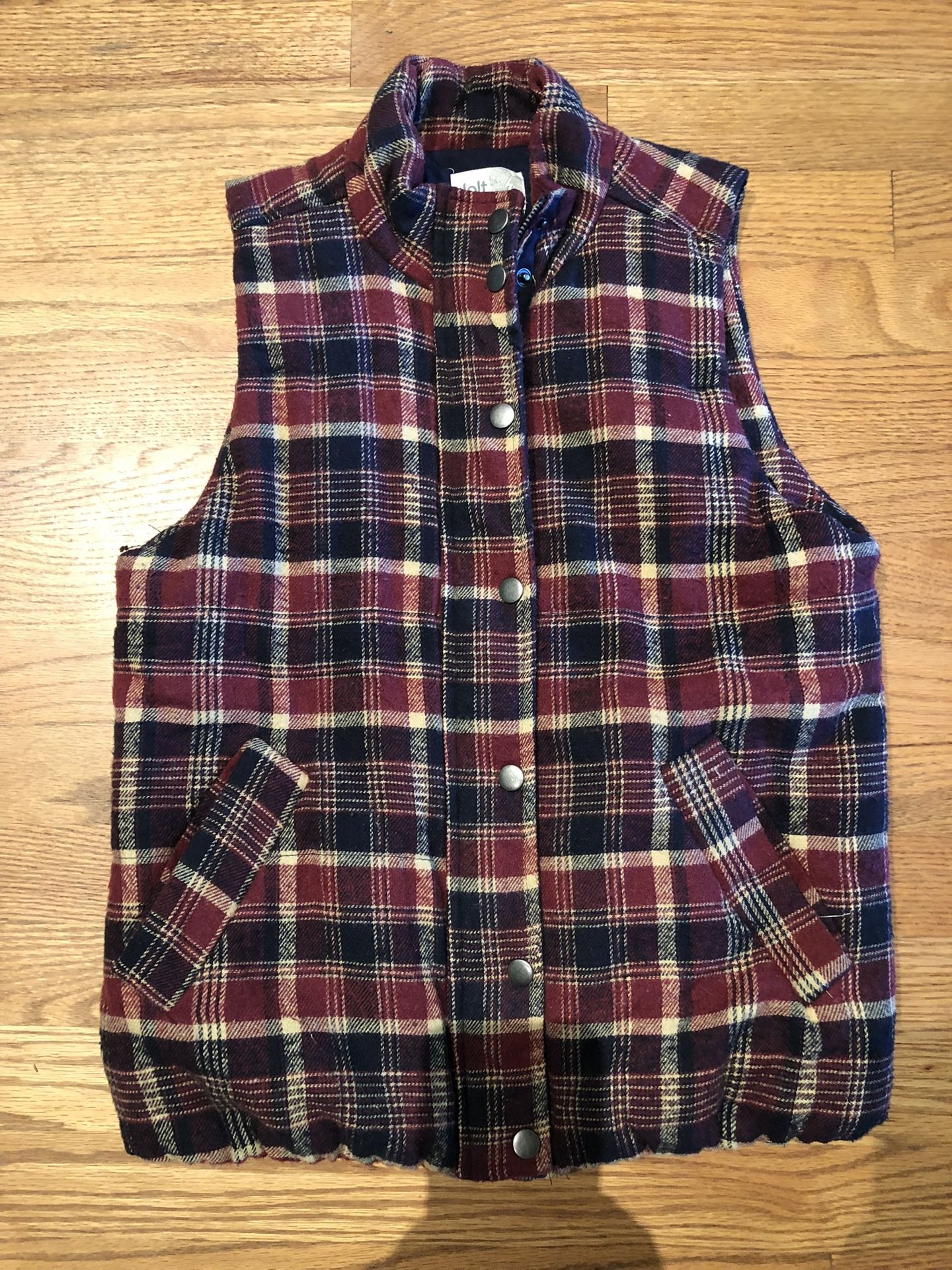 Ladies Plaid Vest Small By Jolt