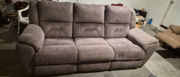 Gray Power Reclining Sofa