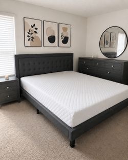 King bedroom set with dresser