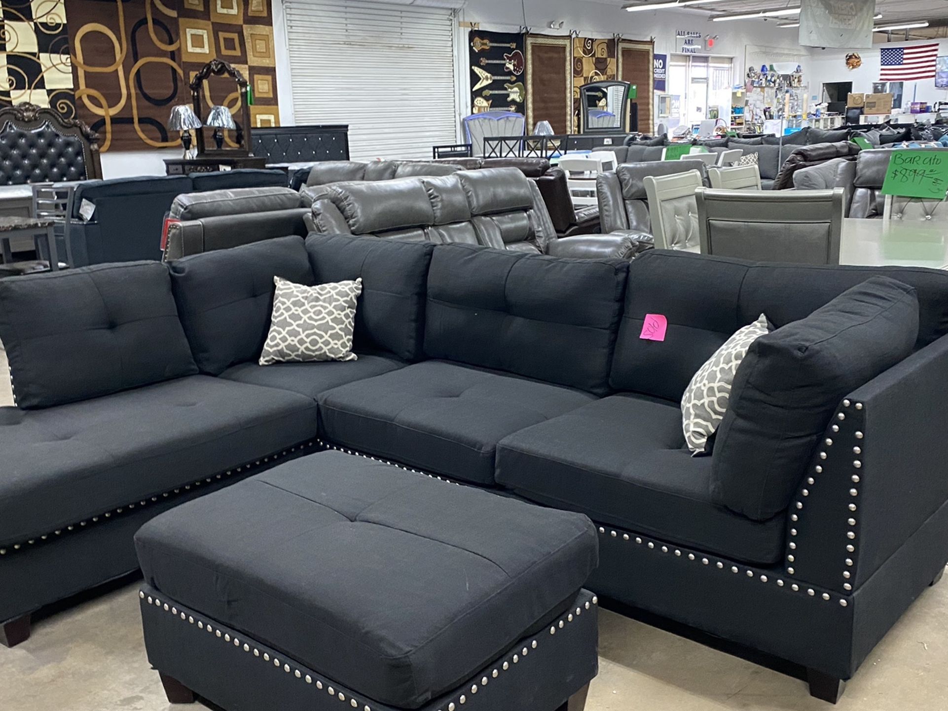 Brand New Sectional With Ottoman $675 Same Day Delivery