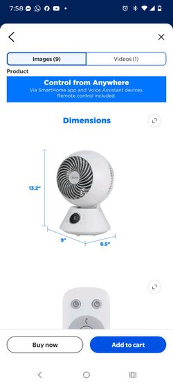 Midea Desktop Air Circulator Fan with Remote