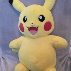 Build A Bear Pokemon Pikachu Plush Stuffed Toy 18" BAB