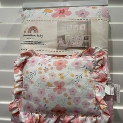 Cute baby girls comforter and pillow set- Manhattan baby New