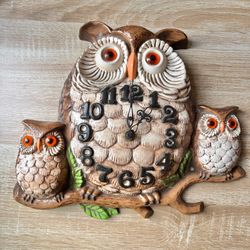 Vintage Owl Clock (untested)
