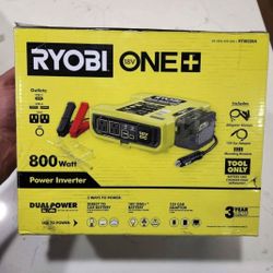 RYOBI ONE+ 18V 800-Watt Max 12V Automotive Power Inverter with Dual USB Ports