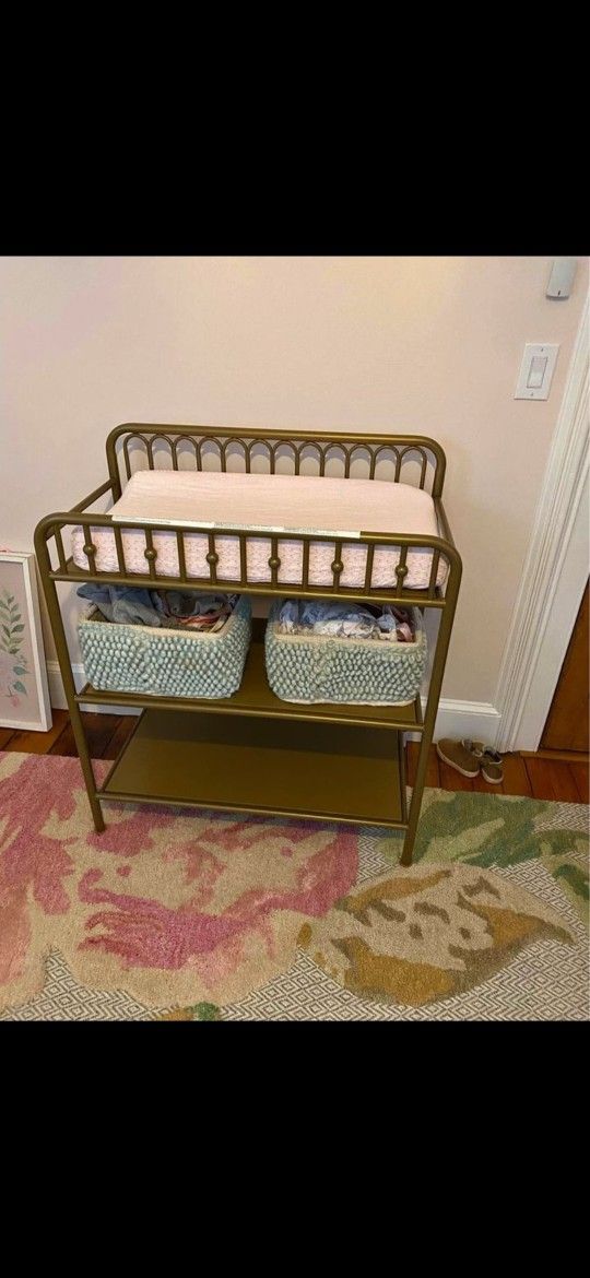 Little Seeds Gold Changing Table