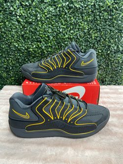 Men's Size 18 - Nike KD 18 'Rain City' Black Yellow basketball shoes HV1992-002