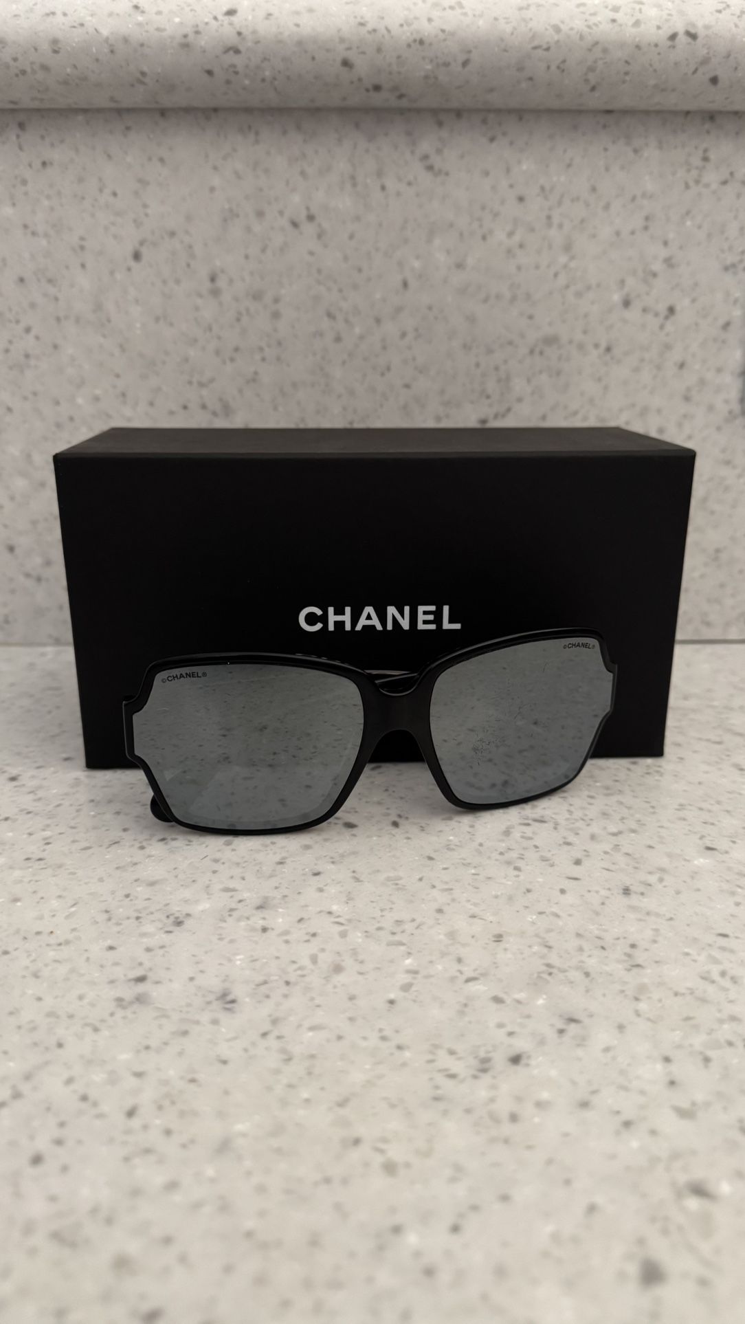 Chanel Black Mirror Sunglasses