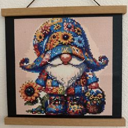 Diamond Art Wall Hanging Gnome In A Coat Of Many Colors