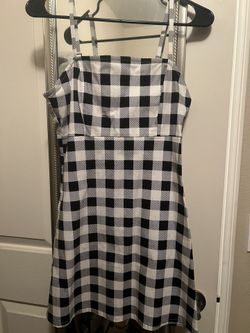 Forever 21 Checker Pattern Black And White Dress