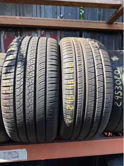 20” tires pirelli 295/45/20 semi new with free installation $65 each