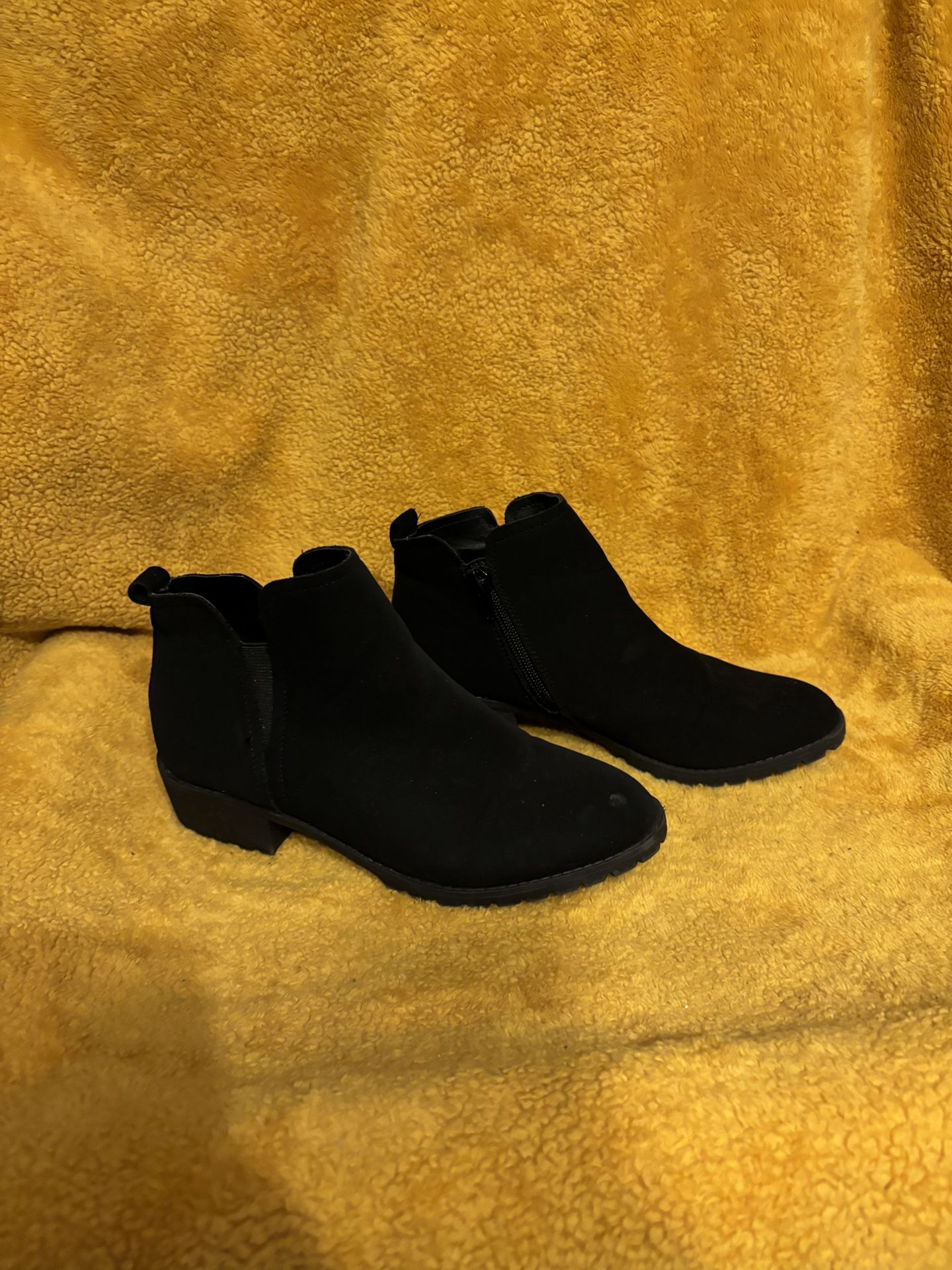 MeToo Black “Wear Anywhere” Suede Boot/Bootie