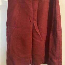 Dark Red Wool Skirt 